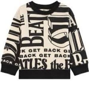 NWT kids' Stella McCartney "The Beatles Get Back" intarsia cotton sweater. Size
